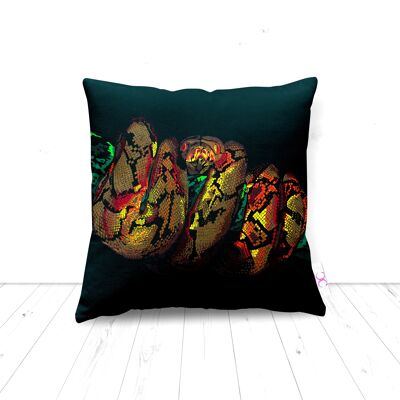 COILED SNAKE CUSHION 1 LEFT - medium 38cm x38cm