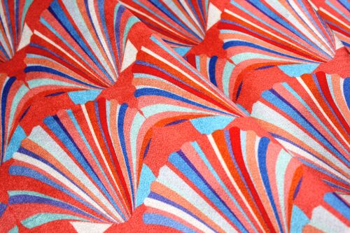 Coral Velvet Fabric - 1meter-coral