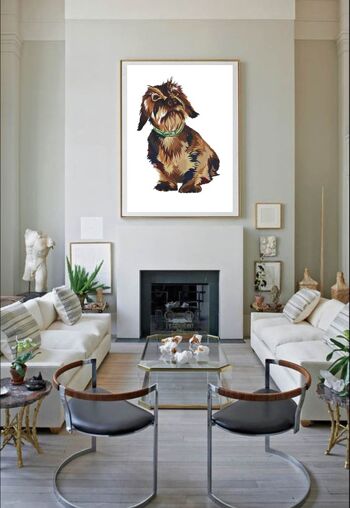 DASCHUND RIGHT LIMITED EDITION SIGNED GICLEE ART PRINT - A - papier - A4 3