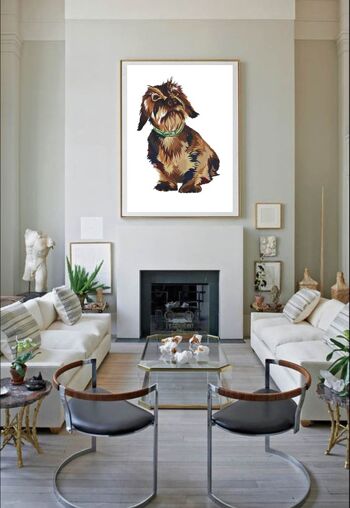 DASCHUND RIGHT LIMITED EDITION SIGNED GICLEE ART PRINT - B - papier - A3 3