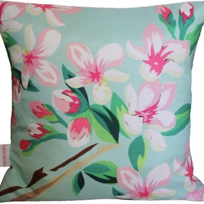 COUSSIN SOIE FLEURS - moyen 38cm x38cm