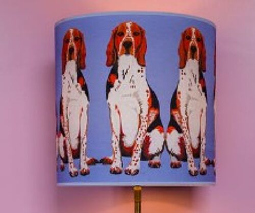 HOUND DOG SILK LAMPSHADE - ceiling 30cm x 30cm