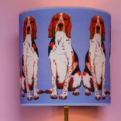 HOUND DOG SILK LAMPSHADE - ceiling 30cm x 30cm