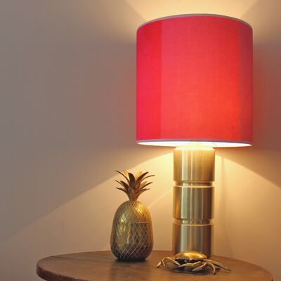 FUCHSIA STRIPE VELVET LAMPSHADE - F - 10" diameter lamp fitting