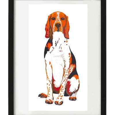 HOUND DOG SALE STAMPA D'ARTE FIRMATA IN EDIZIONE LIMITATA - C - carta - A2