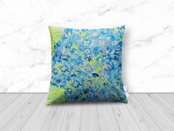 COUSSIN HYDRANGEA LIME - 48cm - grand coussin hortensia lime 1