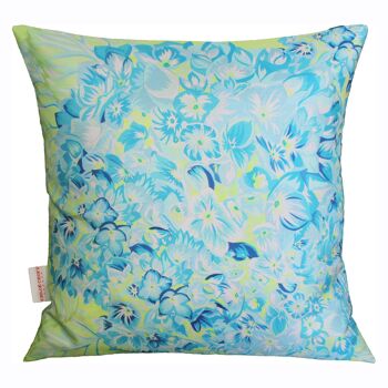 COUSSIN HYDRANGEA LIME - 48cm - grand coussin hortensia lime 2