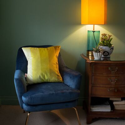 LIME STRIPE VELVET LAMPSHADE - A - 8" diamater lamp fitting