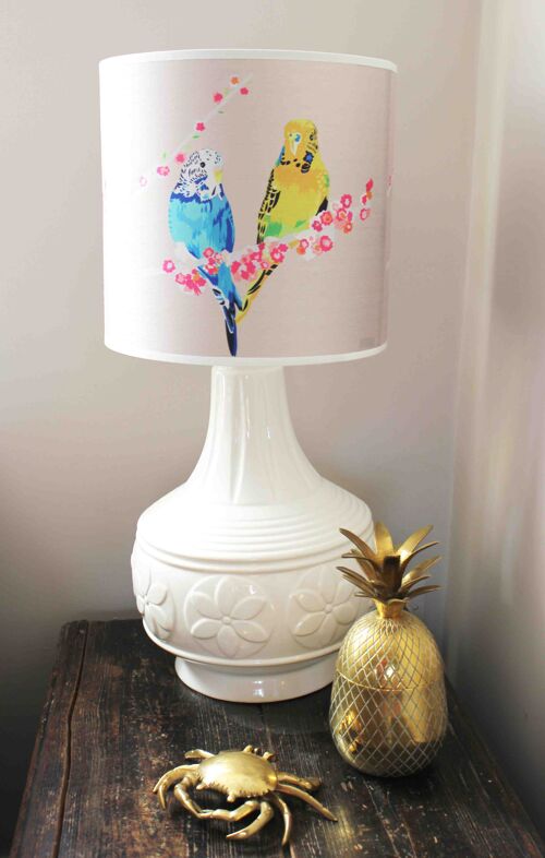 LOVING BUDGIES LAMPSHADE - F - 10" diameter ceiling fitting