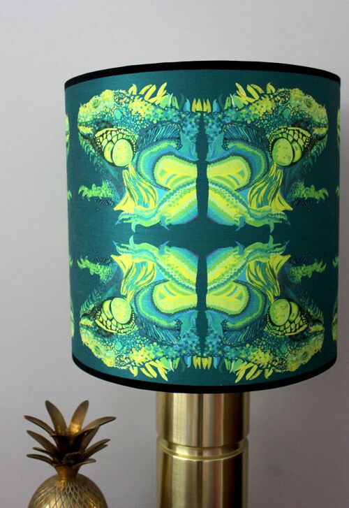 ILLUSIVE IGUANA LAMPSHADE - B - 12" diameter lamp fitting