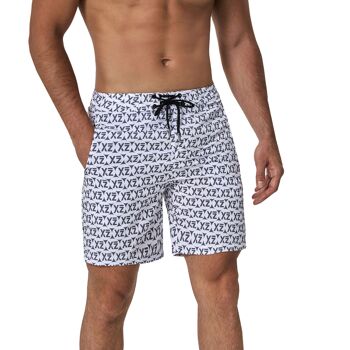 Short de bain DAZZERS blanc corail 1