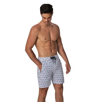 Short de bain DAZZERS blanc corail 6