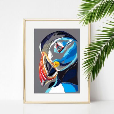 PUFFIN - A5 PRINT IN A4 FRAME