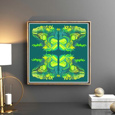 ILLUSIVE IGUANAS - I - canvas - 32.5" x 32.5"