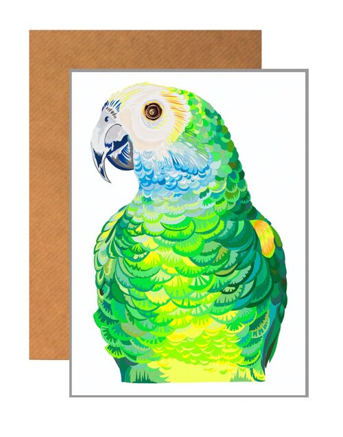 PARROT PORTRAIT GREETING CARD