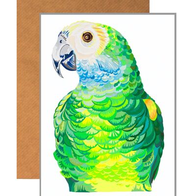 PARROT PORTRAIT GREETING CARD