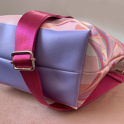 Pastel Shell Handtasche aus veganem Leder - gelb