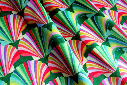 Rainbow Velvet Fabric - sample