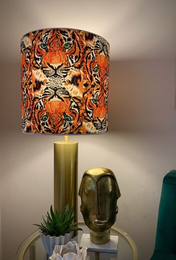 ABAT-JOUR EN VELOURS TIGER REPEAT - A - Raccord de lampe de 8" de diamètre 3