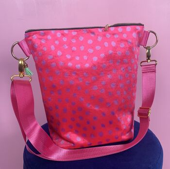 SAC À MAIN VELOURS DE LUXE PINK SPOT - jaune 3