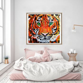 TIGER LIMITED EDITION SIGNED GICLEE ART PRINT - D - papier - 32.5”x 32.5” 3