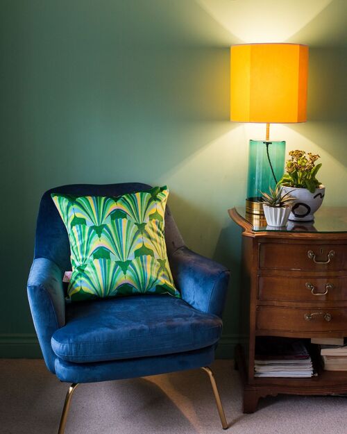 SUBLIME SHELL VELVET GREEN CUSHION - 28cmx38cm - sublime shell - green