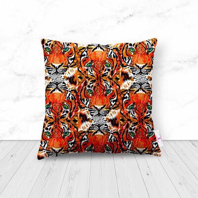 COUSSIN TIGRES TRYPTIQUES - grand 48cm x 48cm