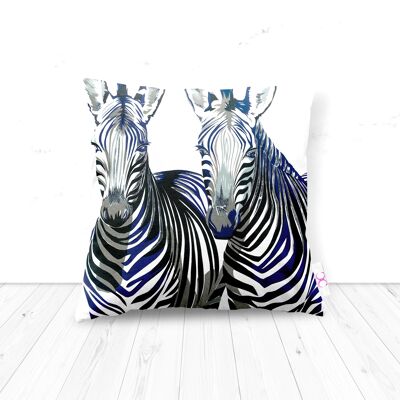 ZEBRA-PORTRÄTKISSEN 1 LINKS - 48 cm - großes Zebra-Kissen