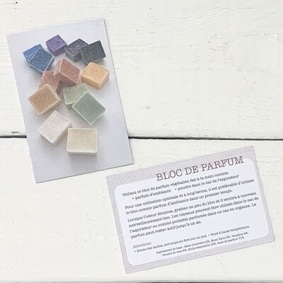 Cartes d'information sur les produits Cubes parfumés English