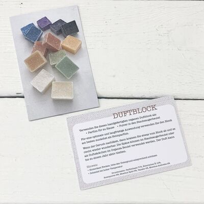 Product Information Cards Fragrance Cubes Deutsch