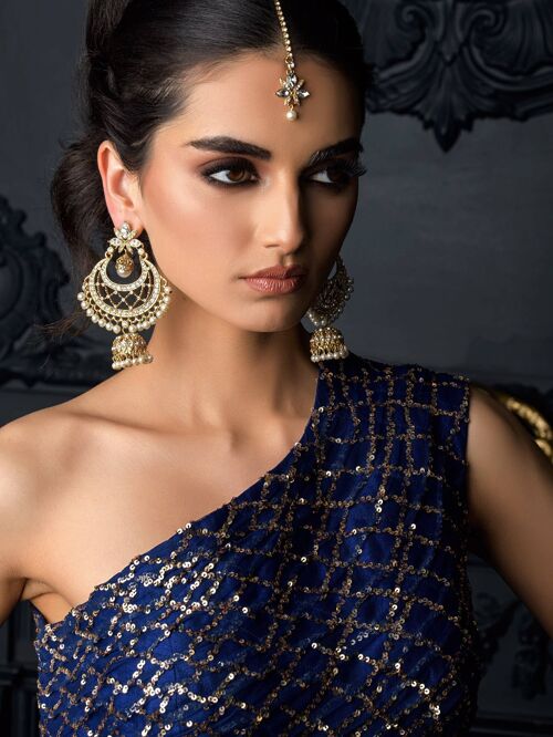 Kyles Collection |  chand baali Earrings and Tikka Set