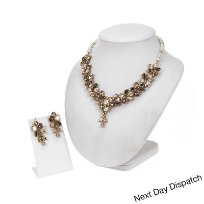 Collezione Kyles | eden set pastello collana set, orecchini a bottone