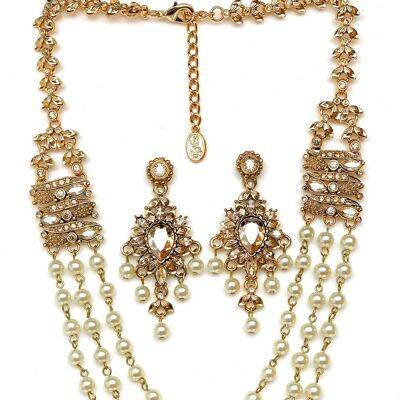 Kyles Collection | Palwasha Necklace | Necklace Set, Earrings