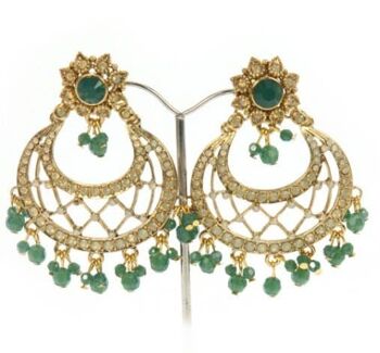 Boucle d'oreille lune Kyles Rivaaz | Bijoux pakistanais Golden Shadow 2