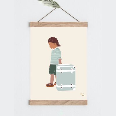 Decorative poster little boy A4