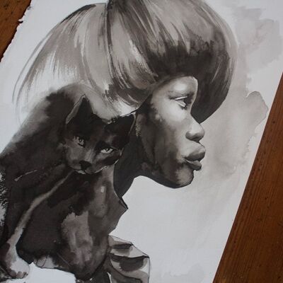 Affiche Olayinka - Série noire - Papier A3