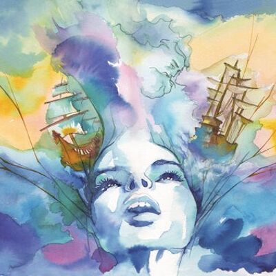 Poster Posidonia und das Meer - Das Schiffswrack - A4-Papier