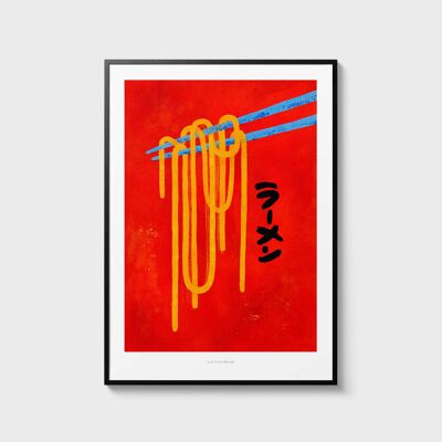 A5 Japanese Ramen noodles | Illustration Poster Art Print