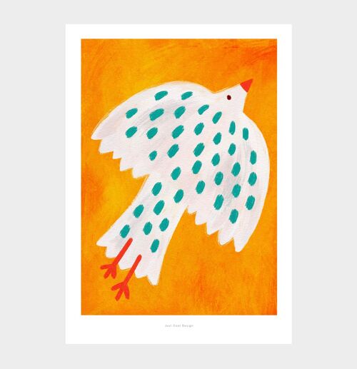 A5 Bird illustration |  Poster Art Print