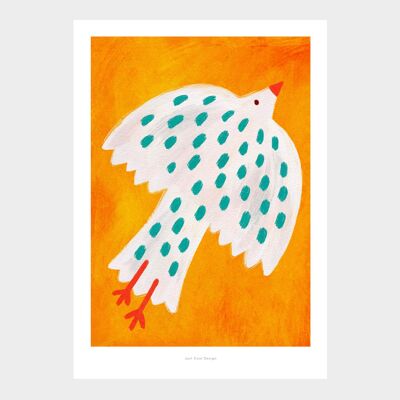 Illustration d'oiseau A5 | Affiche Impression artistique