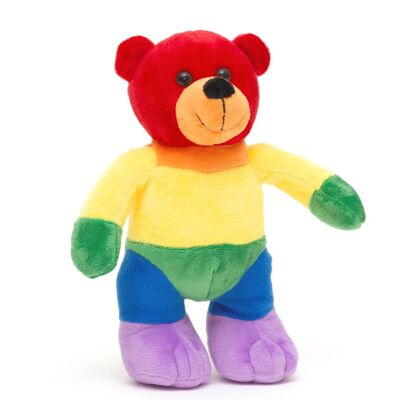 Ours en peluche arc-en-ciel Gay Pride - 20 cm