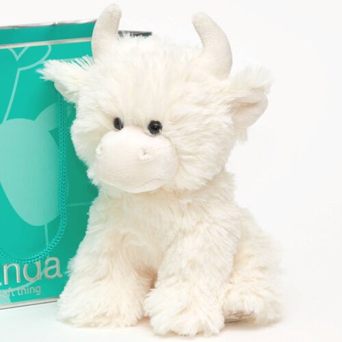 Highland Cow Small Cream Soft Plush Stuffed Toy - 20cm -#SofterThanASoftThing CE/UKCA
