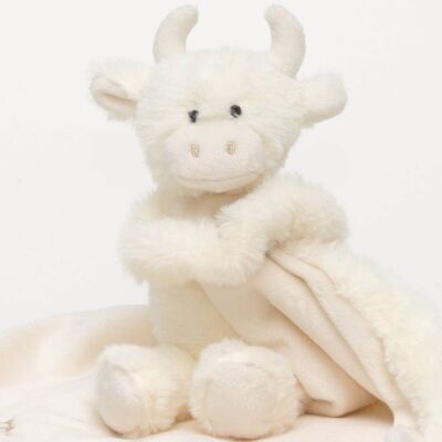 Highland Cow Toy Baby Soother Comforter Cream - 29 x 29cm