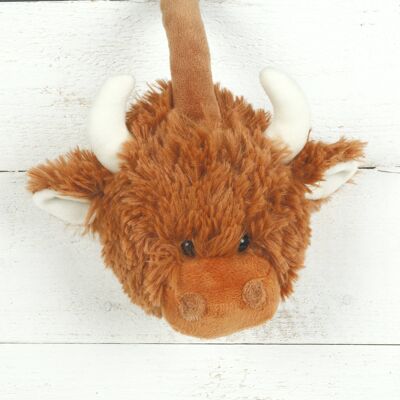 Cache-oreilles de vache Highland Brown (réglable)