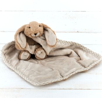 Bunny Toy Doudou Sucette Doudou Marron - 29 x 29cm 1