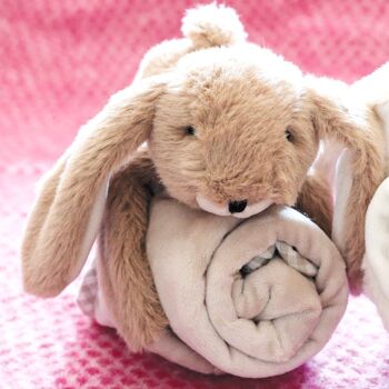 Bunny Toy Doudou Sucette Doudou Marron - 29 x 29cm 3