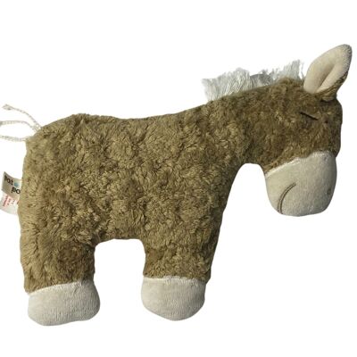 Organic/eco rattle, horse, light brown, RPHB-39