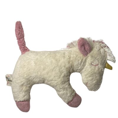 Bio / eco rattle, unicorn, natural white, REIN-9