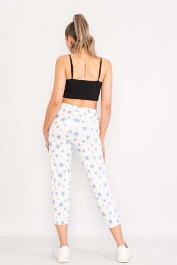 Pantalon bleu à motif étoiles avec cordon de serrage 4