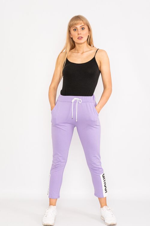 Lilac "Amour" drawstring bottoms
